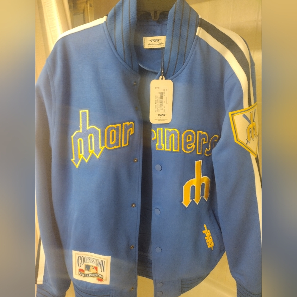 Royal Blue Logo Pro Seattle Mariners Throwback Jacket - Never Worn - Picture 2 of 4